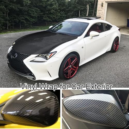 Carbonfolie Arespark 6D selbstklebend in Schwarz für Autos und Motorräder