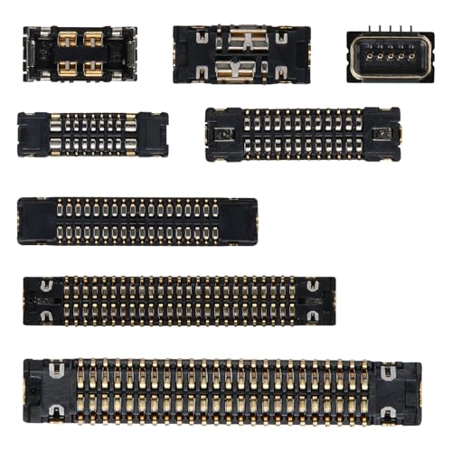 Risidamoy 8 Pieces for iPhone SE 3rd Generation 2022 Motherboard Connection Socket Kit A Comprises Wireless Charging Port On/Off Power LCD Touch Replacement Battery Front Rear Camera Receptacle