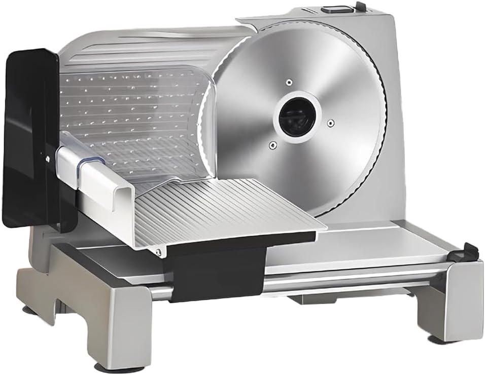 Electric Household Meat Slicer, 7.5“, Aluminum Material, 1-18 mm Adjustable Thickness, Child Lock Protection, For Meat, Bread, Bacon and Cheese