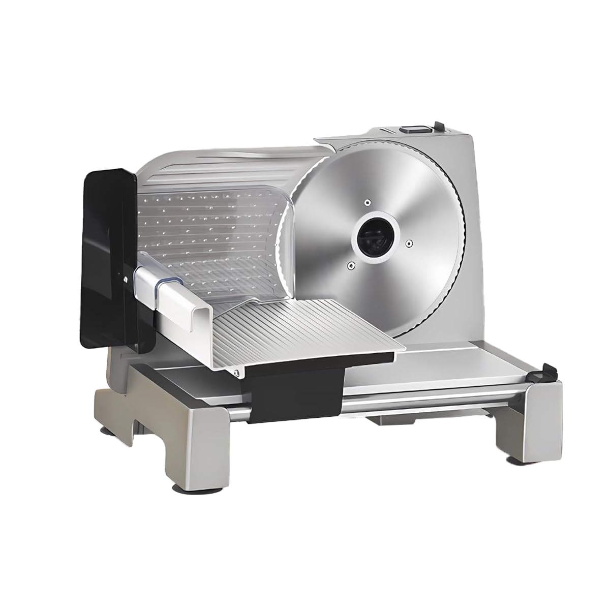 Chef ProsentialsElectric Household Meat Slicer, 7.5“, Aluminum Material, 1-18 mm Adjustable Thickness, Child Lock Protection, For Meat, Bread, Bacon and Cheese