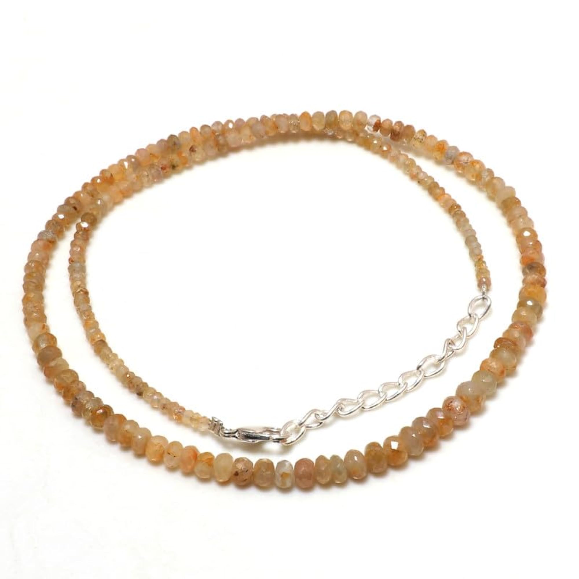 Unisex 925 Sterling Silver Sapphire Gemstone Necklace, Adjustable