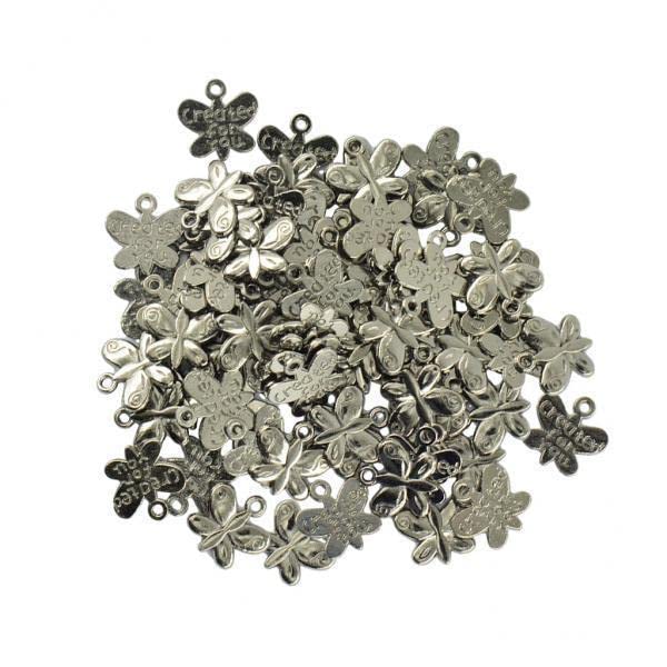 SNAPPSY 2x50 Pieces Butterfly Shape Created for You DIY Pendant Making Findings-image-17