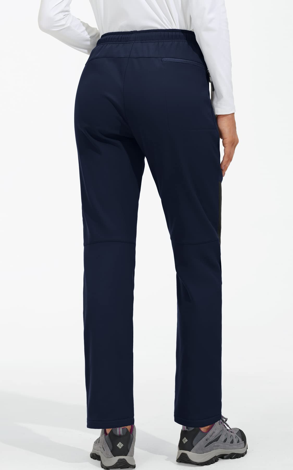 MOCOLY Pantaloni Trekking Donna Pantaloni Sci Invernali Impermeabili Felpati Termici Softshell Pantaloni Tuta Larghi Pantaloni Sportivi da Cargo per Montagna e Sport Outdoor Lavoro