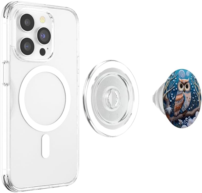 Horned Owl PopSockets MagSafe PopGrip for iPhone