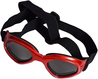 SEWOART Gafas de Sol Ajustables con Forma de Triángulo para Perros Accesorios para Mascotas Protección contra La Niebla Color Rojo