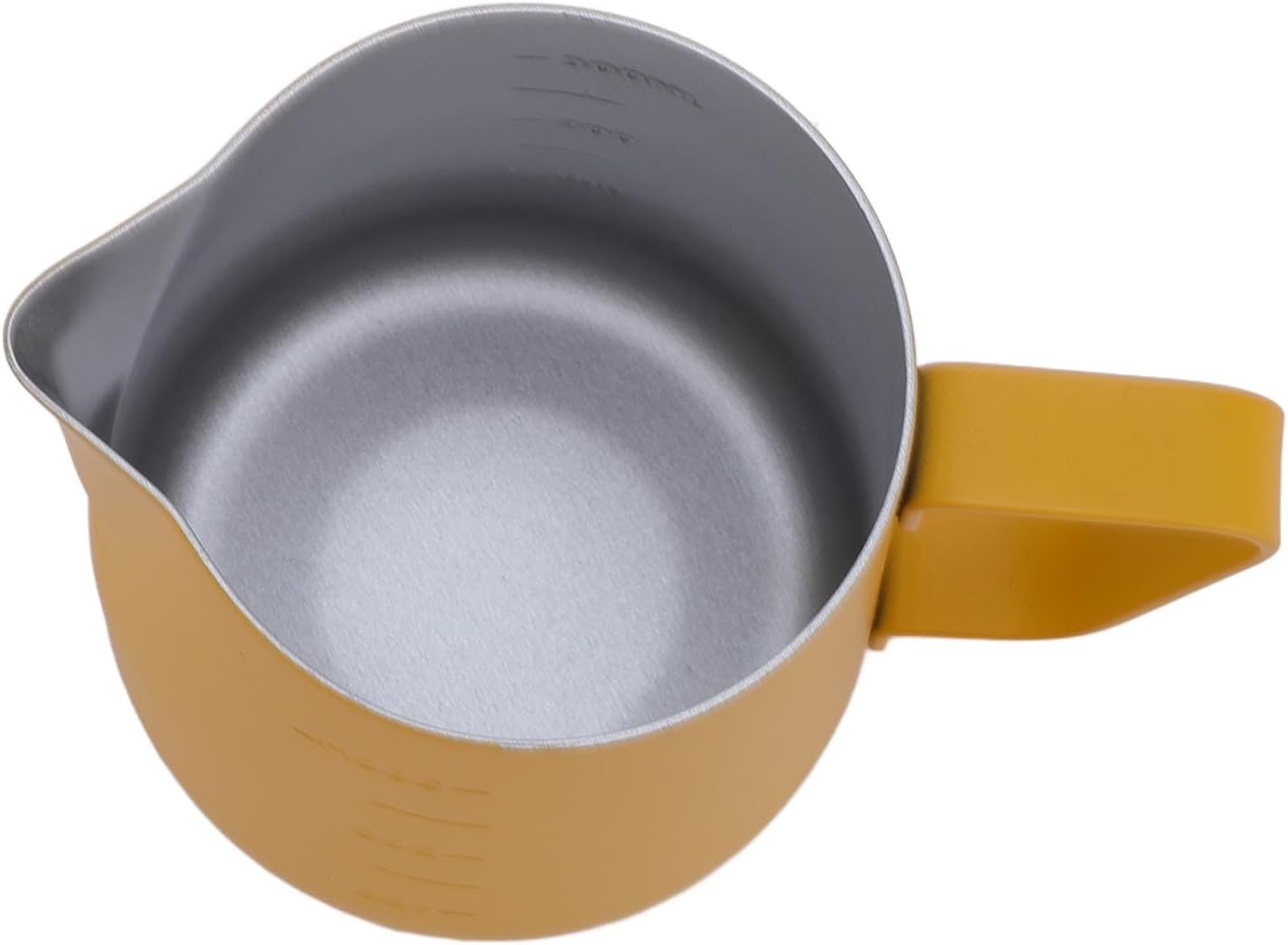 Milk Frothing Pitcher 304 Stainless Steel Latte Art Cup Coffee Accessories Yellow (500ML)