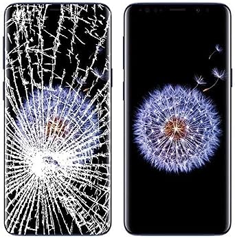 Original Galaxy S9+ Screen Replacement Front Outer Lens Glass Screen Replacement Repair Kit for Galaxy S9 Plus G965 Series (Galaxy S9+ 6.2 inch Black)