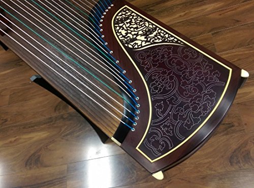 Dunhuang Indian Rosewood Zitan Guzheng with Master Xu Signature and Silverthread Inlay 698JM