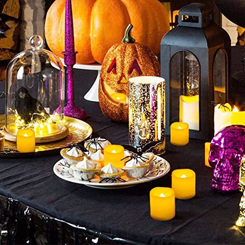 Homemory 24Pcs Flameless Tea Lights With 12 Pcs Flameless Votive Candles, For Halloween, Thanksgiving And Christmas #TOP4