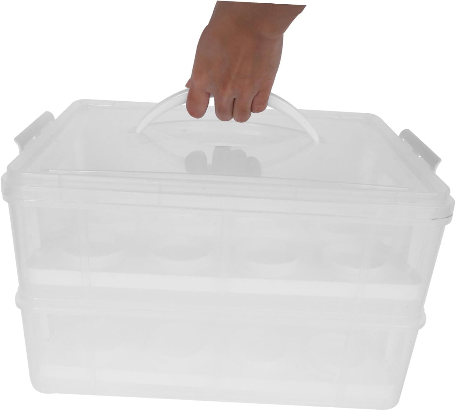 24pieces Cake Carrier Box Two Storage for Cakes and Desserts and Stylish Handheld Container for to Parties and Weddings
