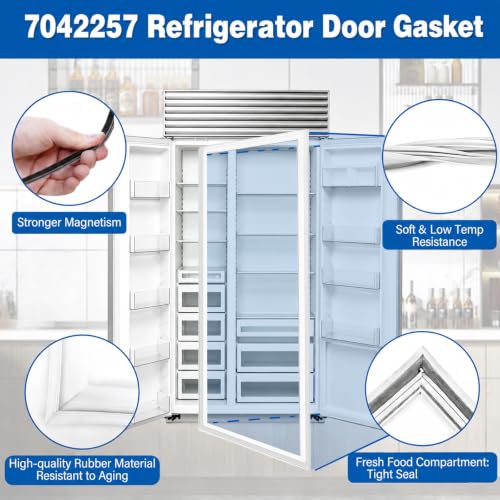 Image of Upgraded 7042257 Refrigerator Door Gasket Replacement Compatible with Subzero 542 642 680 685, 67.5″x23.5″ 7010586 Fridge Gasket Replace 3212180 3211660 701058 WLF7042257 Freezer Seal