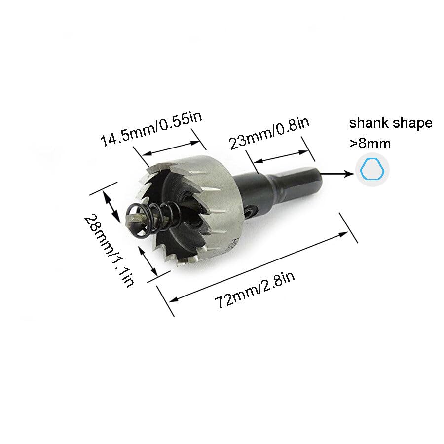 Miniatura 2 de TOGU Broca de acero de alta velocidad tratada térmicamente de 1-110 pulgadas (1.102 in), rosca en espiral, avellanado, 10 paquetes
