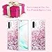 Caka Case for Galaxy Note 10 Plus Glitter Case Liquid Bling Luxury Fashion Flowing Floating Sparkle Shining Glitter Soft TPU Clear Women Girls Case for Samsung Galaxy Note 10+ Plus 5G (Rose Gold)