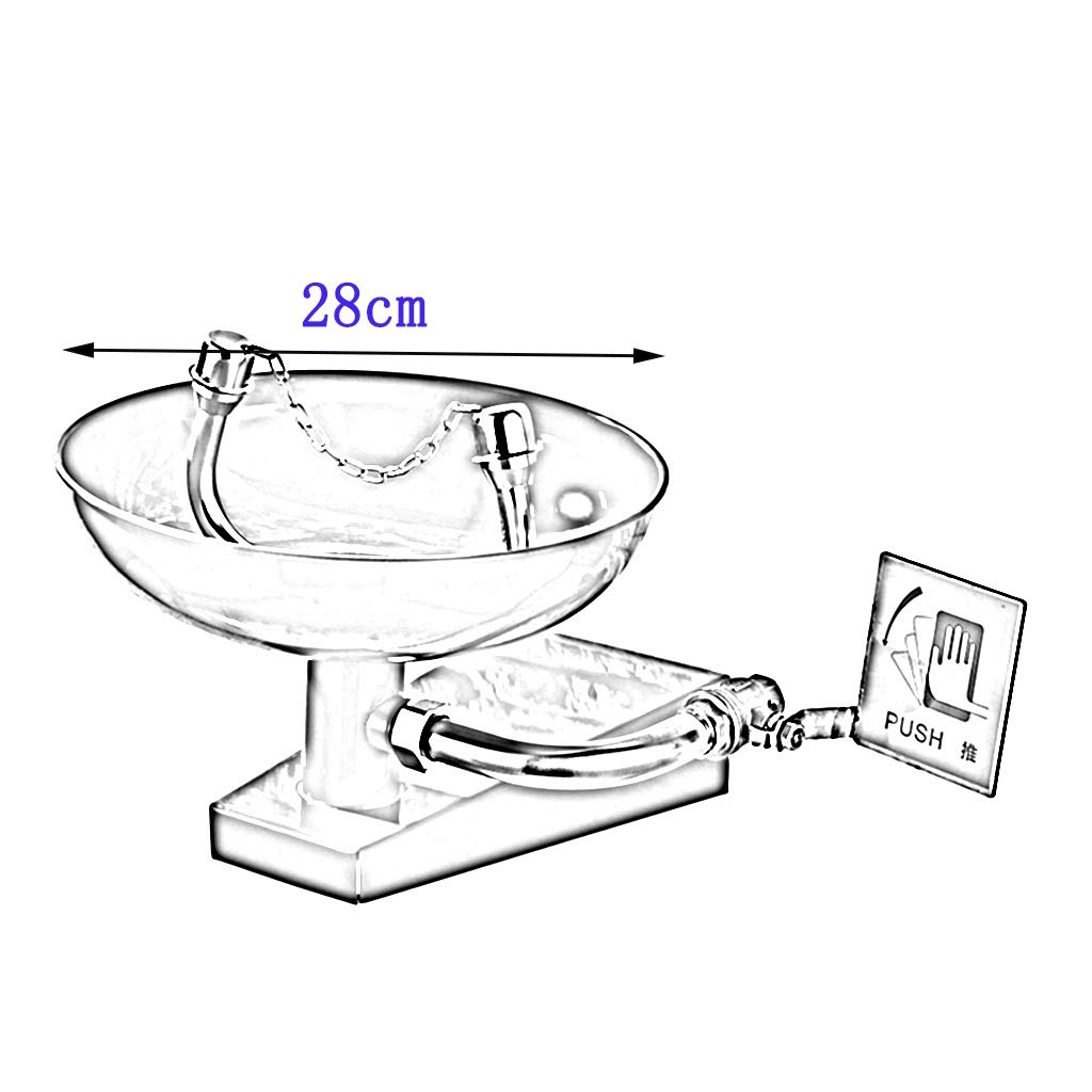 BBGS Lavaocchi con Coperchio, Lavaocchi di Emergenza Spray Doppia Bocca da Laboratorio Dispositivo per La Pulizia degli Occhi da Tavolo/A Parete (Color : Style 3)