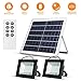 Richarm Solar Flood Lights, Remote Control Outdoor Solar Powered Led Floodlights, 800LM Dual 112LED 6500K White Lights IP65 Waterproof Long Lasting Security Lights