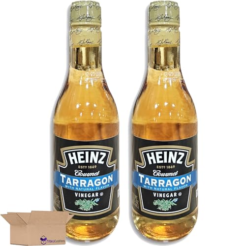 Gourmet Tarragon Vinegar Value Pack | Bundled by Tribeca Curations | 12 Fl Oz | Pack of 2