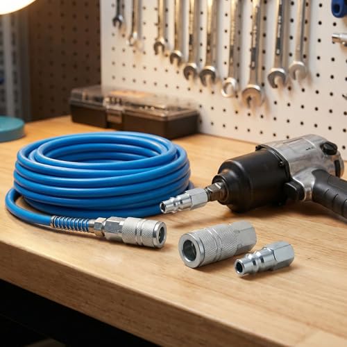 3/8 NPT Quick Connect Air Coupler Plug Kit High Flow 300 PSI for Air Compressor Tools Industrial Pneumatic Fitting Set with Male and Female Connectors by Fafeicy - Image 4