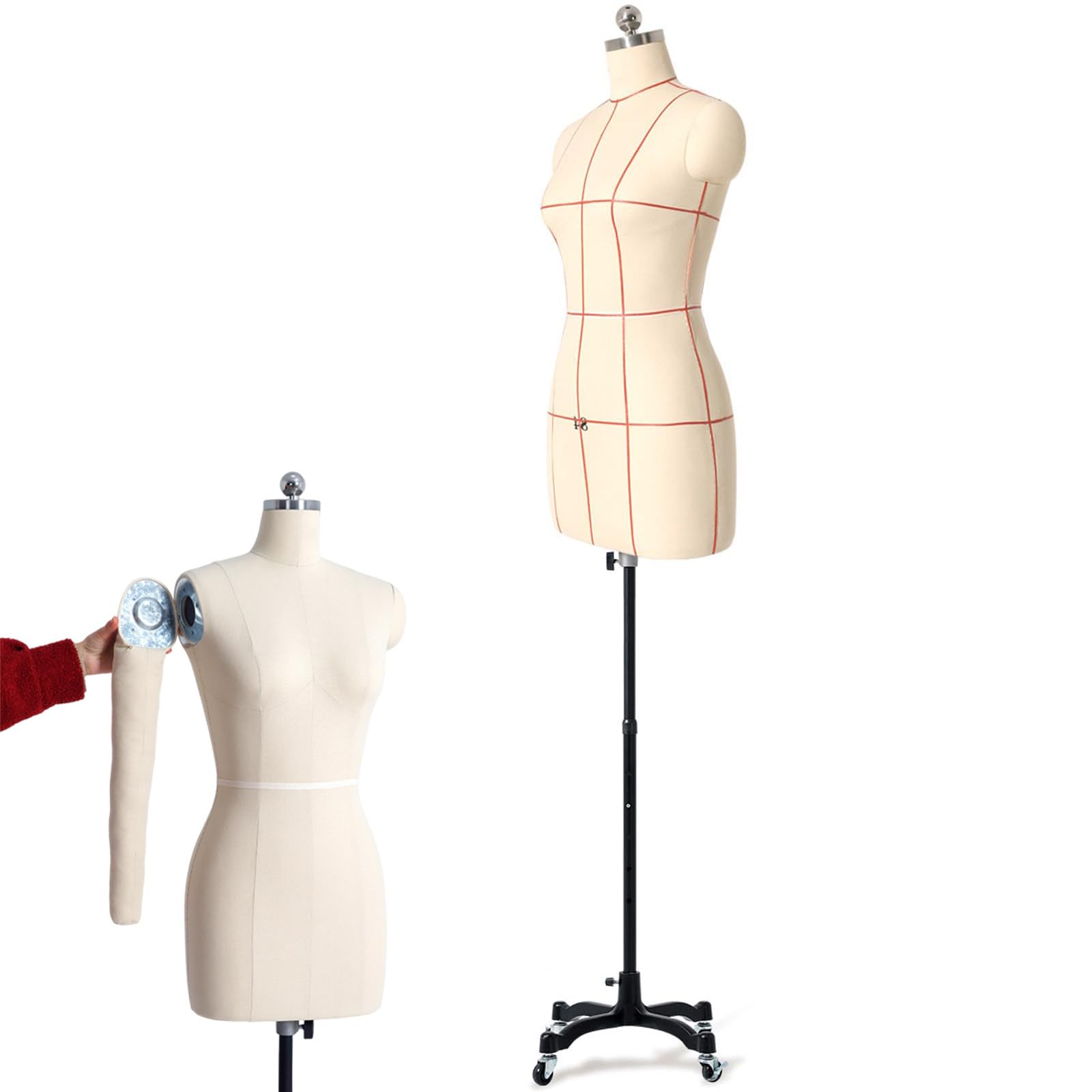 Mannequin de couture avec roulettes pour déplacer vos créations sans effort