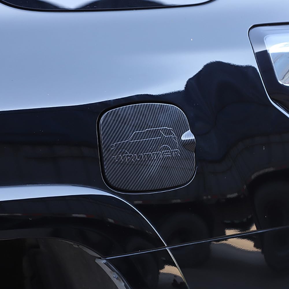 Fuel Filler Cap Door Oil Gas Tank Cover Trim Decoration Sticker For Toyota 4Runner 2010-2024 Exterior Accessories (Carbon Fiber Look)