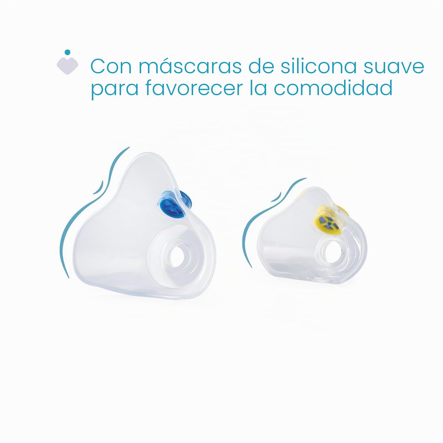 Chicco Easy Breath Family, aerosol de pistón para bebés, niños y adultos, aerosol portátil, ultracompacto, con dos mascarillas suaves y ergonómicas, con boquilla y horquilla nasal, 0 meses+
