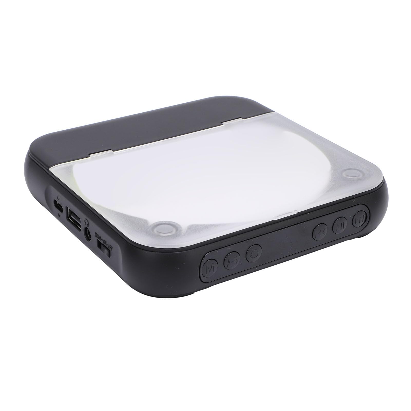 KUIDAMOS Lettore Musicale CD Bluetooth con Cuffie Cablate e Batteria da 2000 MAh per Audiofili All'aperto (Nera)