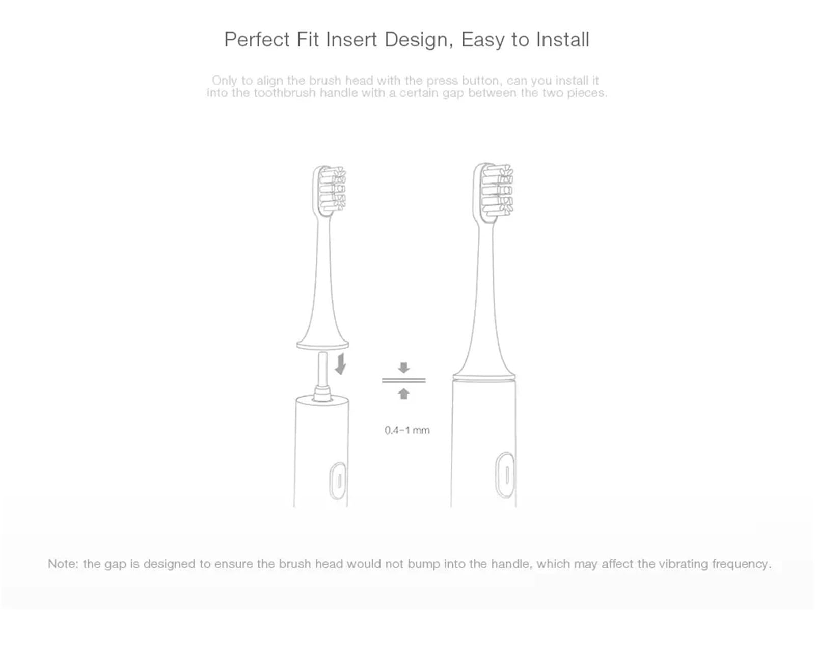 Compatible con cabezales de cepillo Xiaomi T300/T500 | Paquete de 3 o 6 recambios for modelos de cepillos de dientes sónicos.(6PCS Sensitive Heads)