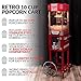 Nostalgia Popcorn Maker Machine - Professional Cart With 2.5 Oz Kettle Makes Up to 10 Cups - Vintage Popcorn Machine Movie Theater Style - Red & White