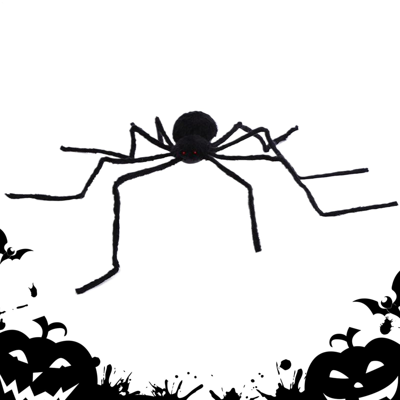 Araignée géante Halloween Teksome en peluche vibrante pour maison hantée