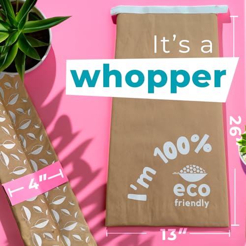 Simplelifeco Extragroße, umweltfreundliche Versandtaschen aus Papier | 100% biologisch abbaubares und recycelbares Porto und Verpackung für Kleinunternehmer (10 Stück)