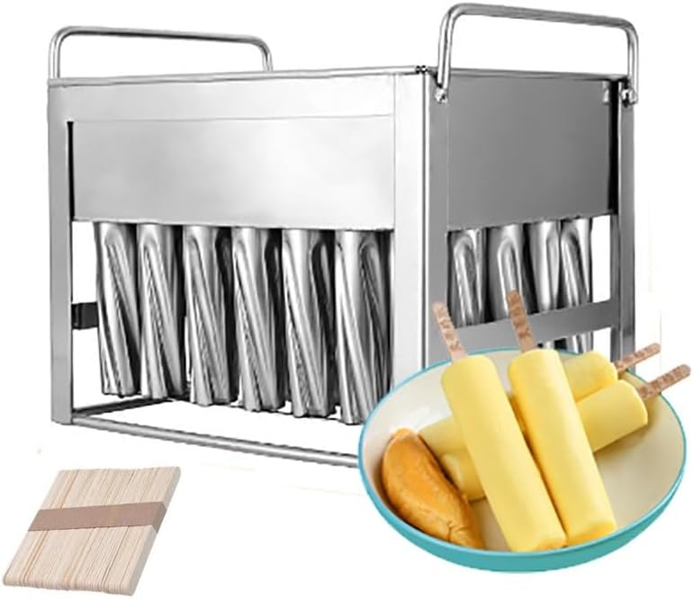 Stainless Steel Ice Pop Maker - 40-Cavity DIY Popsicle Mold with 100 Sticks, Easy to Clean, Perfect for Home & Commercial Use, Ideal Summer Treats for Kids & Adults