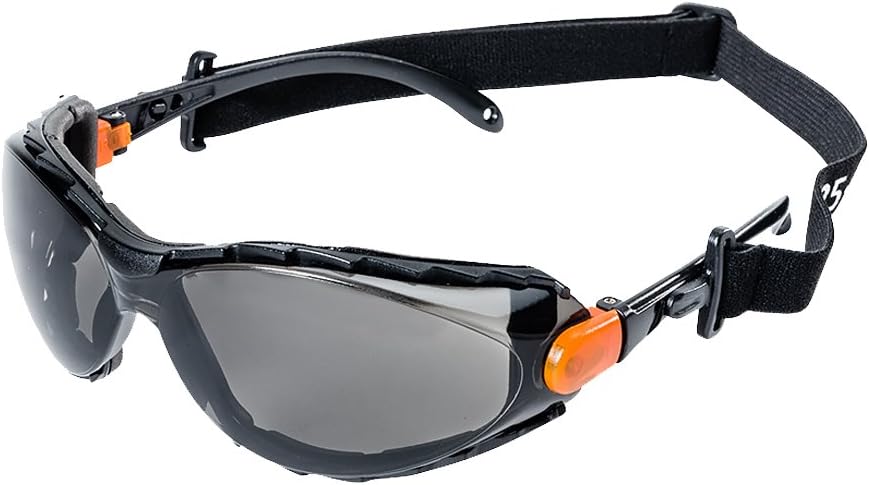 Sellstrom S71911 XPS502 Sealed Safety Glasses/Protective Eyewear - Smoke Lens, Anti-Fog Coating, Adjustable Temple (Qty 1)