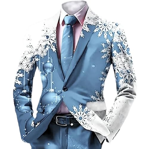Chaqueta elegante azul claro de temporada casual talla S para fiestas de hombres