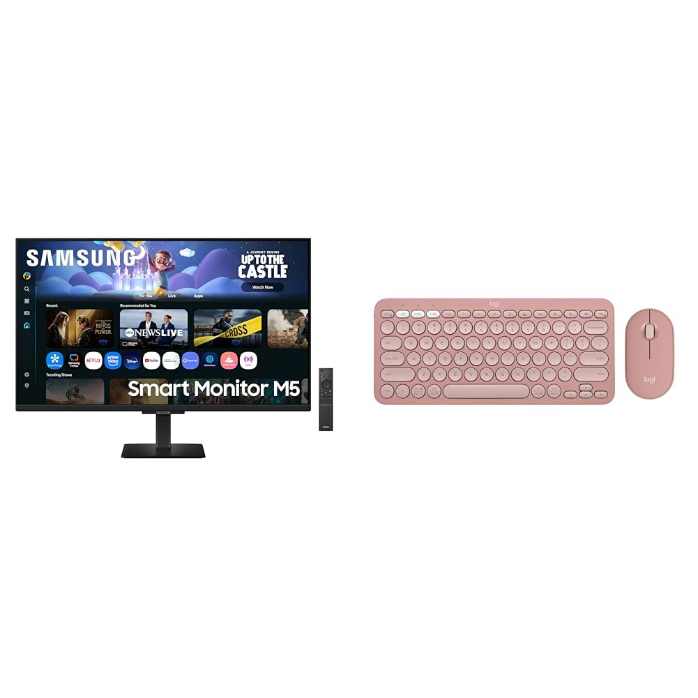 Samsung 32" (80cm) M5 Smart Monitor with Smart TV Experience|FHD 1920 x 1080|Screen Mirroring TV Plus|Speakers|Adaptive Sound|Wi-Fi|HDMI|Bluetooth + Logitech Pebble 2 Combo Wireless Keyboard and Mouse-image-32