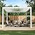 Domi Louvered Pergola 10×10 FT, Outdoor Aluminum Pergola with Adjustable Rainproof Roof and Drainage System, Metal Pergola Gazebo for Patio, Deck, Backyard, White