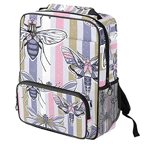 Sac de travail tendance à rayures d'insectes pour aller au bureau ou en cours
