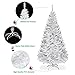 Goplus 6ft White Christmas Tree with Solid Metal Legs Perfect for Holiday Indoor and Outdoor Decoration