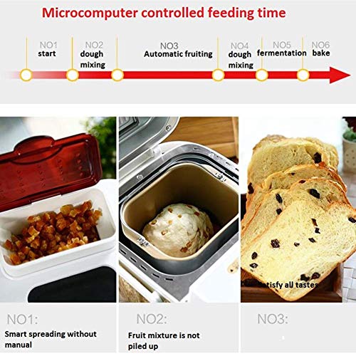 TEHWDE Sandwich Toaster Rapid Bake Brotbackautomat mit automatischem Obst- und Nussspender, elektrischer… – Bild 3