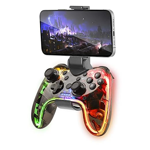 Mars Gaming MGP-BT, Gamepad Bluetooth 5.0, RGB Neon, Adaptador Smartphone, Giroscopio y Vibración Háptica, Joysticks Analógicos, Mando para Switch, PC, Mac, Android, iOS, Raspberry Pi, PS3