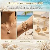 Shimmeroo 16 szt. zawieszek plażowych, letni wisiorek, rozgwiazda, muszle, muszle, ocean, zawieszki do produkcji biżuterii, wisiorki ze stopu do bransoletek, naszyjników, kolczyków, breloków, DIY