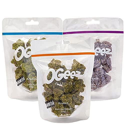 Ogeez Krunch Knusper-Schokoladenstücke in Weed-Optik - Relax it´s just chocolate (Probierpaket 3 x 50g) – Bild 3