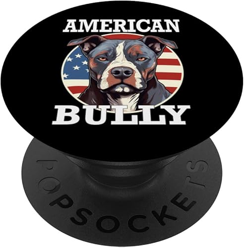 Miniatura 1 de American Bully Pit Bull Terrier USA Perro Pitbull Dueño PopSockets Estándar PopGrip
