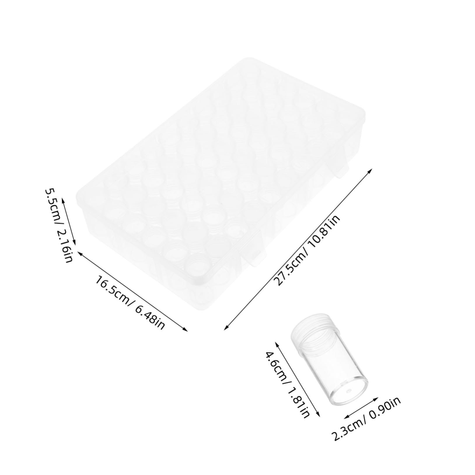 Gogogmee 60 Storage Box Small Bead Organizer Plant Container Small Plastic Containers Planting Organizer Plastic Storage Boxes Transparent Pp