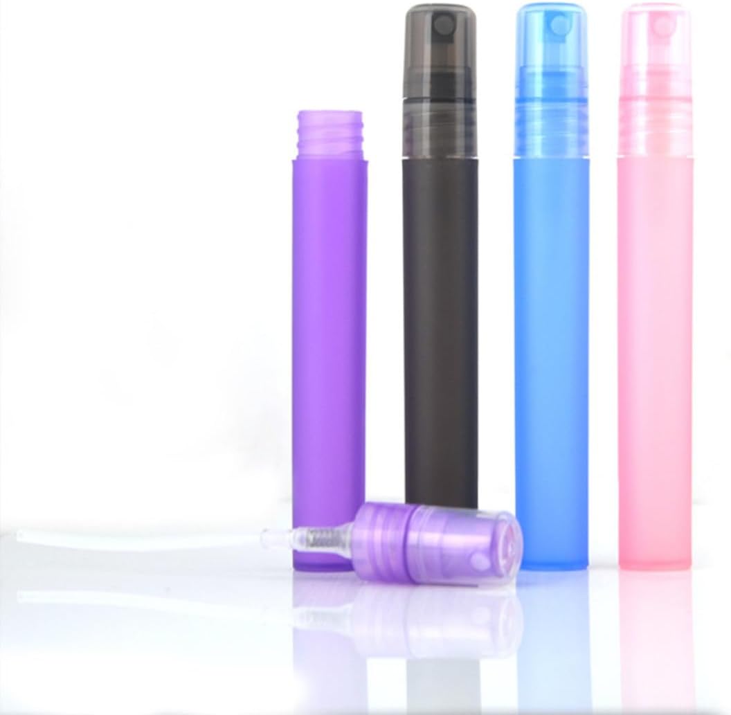 24pcs Refillable Mini Spray Bottles 10ml Portable Plastic Perfume Atomizer Pens for Travel Use and Outdoor Activities Reusable Pp Material Small Empty Spray Bottles Random Color