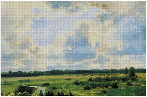 Loisir créatif point de croix Spring Field pour créer un grand tableau fait main