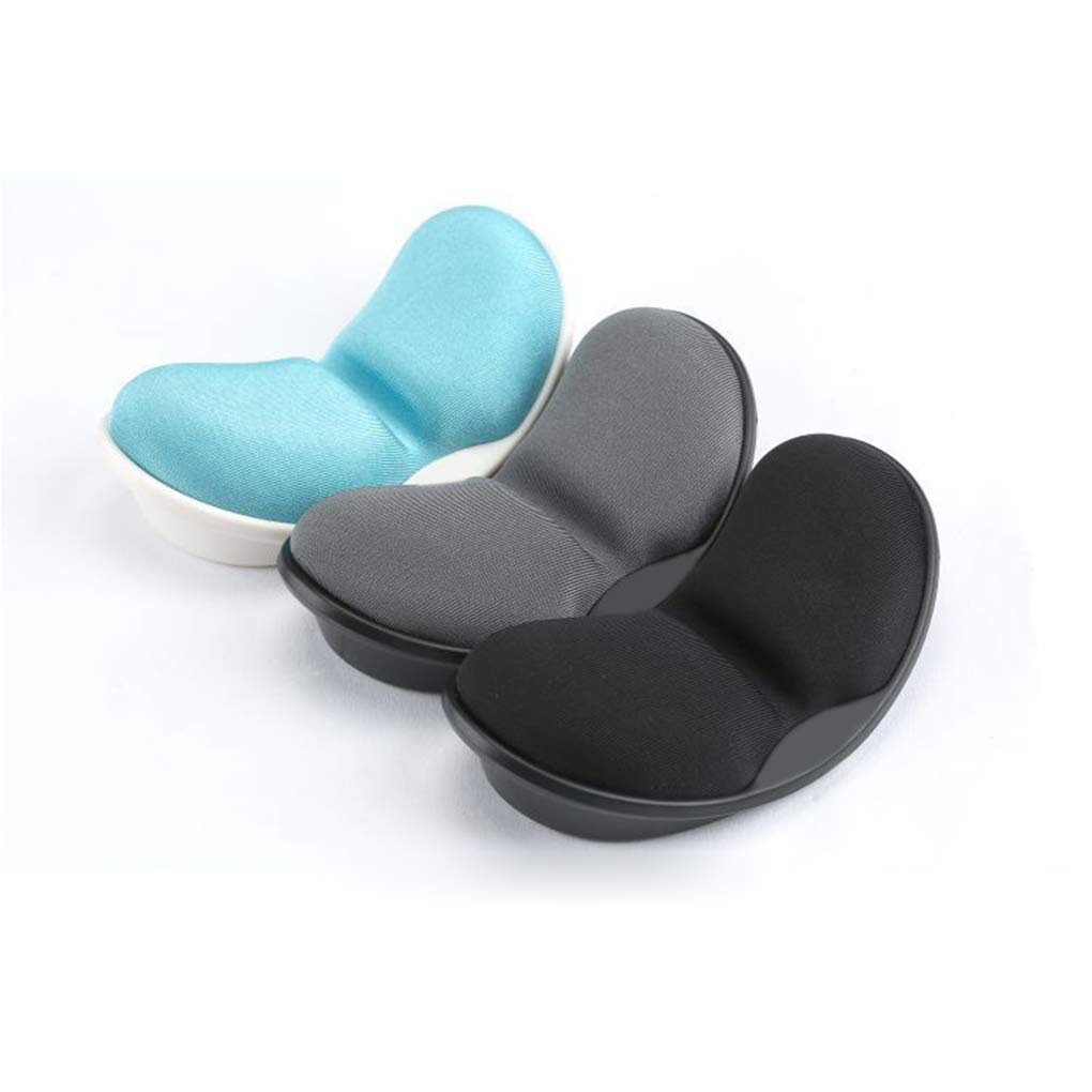 3 set PC Computer 3D poggiapolsi in gel di silice cuscino per mano in memory foam tappetino per mouse antiscivolo per computer portatile desktop tappetino per mouse nero