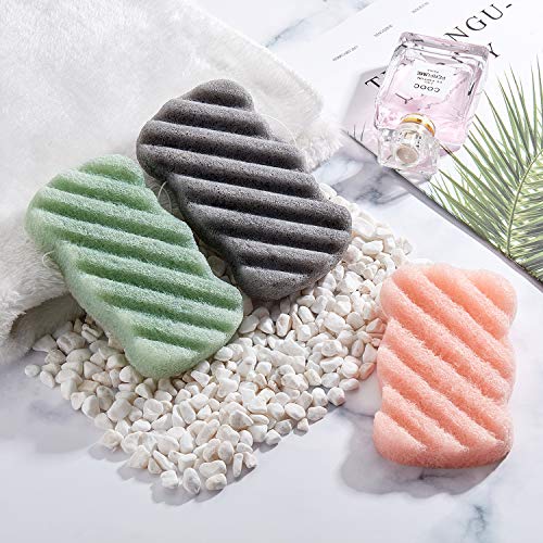 8 Pieces Konjac Soft Bath Shower Sponge Body Pouf Scrubber Exfoliating Facial Cleaning Sponges Foam Loofah For Women Men Kids #TOP5