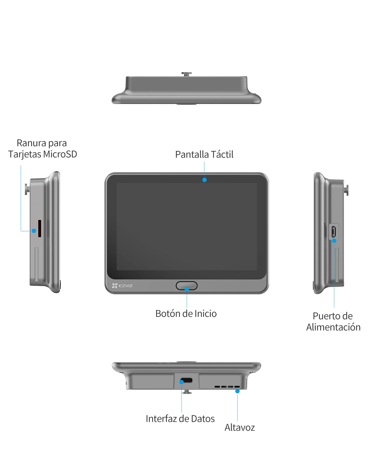 EZVIZ Mirilla Digital de Puerta con Pantalla Táctil a Color de 4.3'' Cámara Video Timbre Inalámbrico Monitor con Batería Recargable 4600mAh,PIR Detección de Movimiento,Audio Bidireccional,Modelo CP4