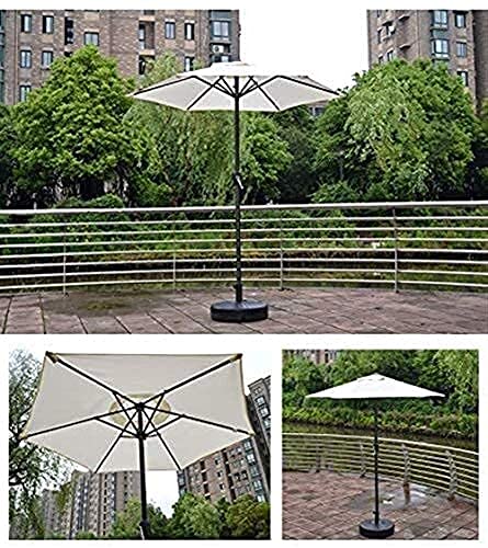 Sombrilla de jardín 2m UV70+ con manivela 2