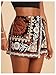 SweatyRocks Women's Shorts Floral Print Tie Side Wrap Elastic Waist Boho Short Skorts Black Medium