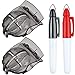 WILLBOND 2 Pack Golf Ball Line Liner Drawing Marking Alignment Putting Tool and 2 Pieces Golf Ball Marker Pen (Set 3, 4 Pieces Totally)